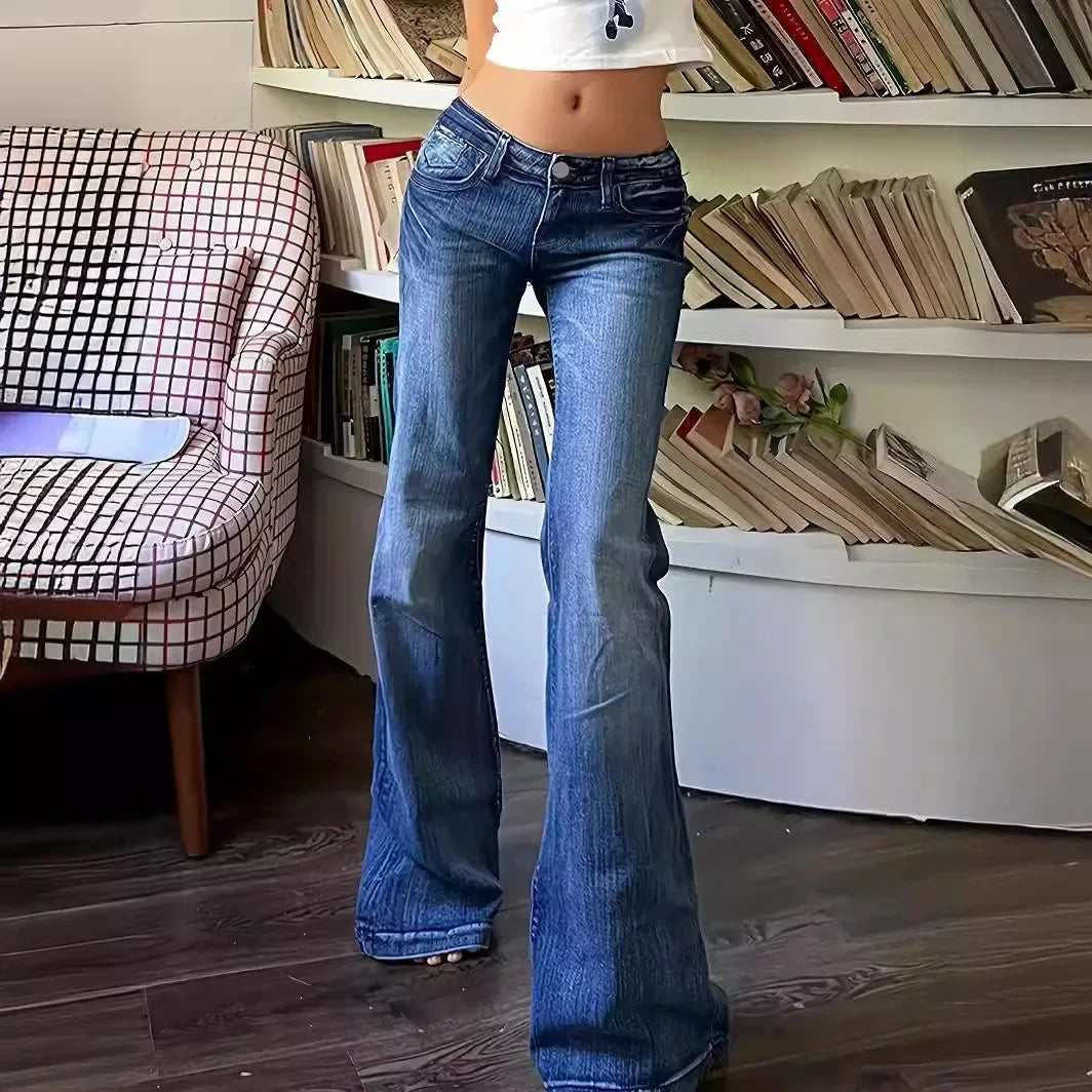 Vesper | Women's Jeans Low Rise Flare Denim Trouser