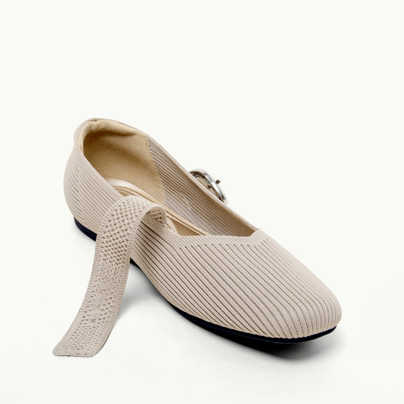 Genevre | Women's Mary Jane Orthopedic Flats with Buckle Strap Detail