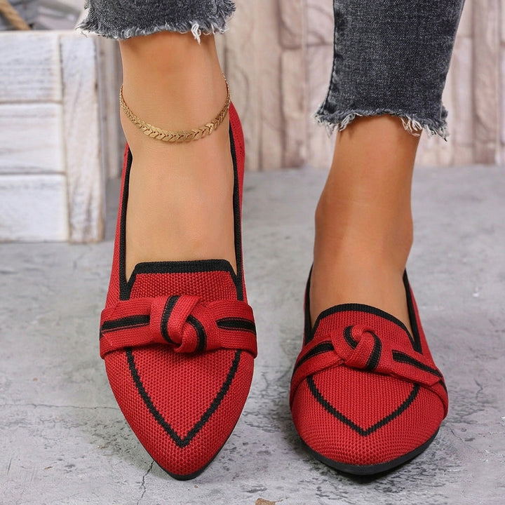 Isadora | Women's Pointed Toe Orthopedic Flats with Bow Knot Detail