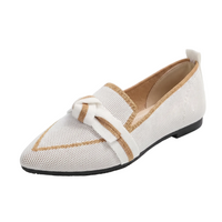 Isadora | Women's Pointed Toe Orthopedic Flats with Bow Knot Detail