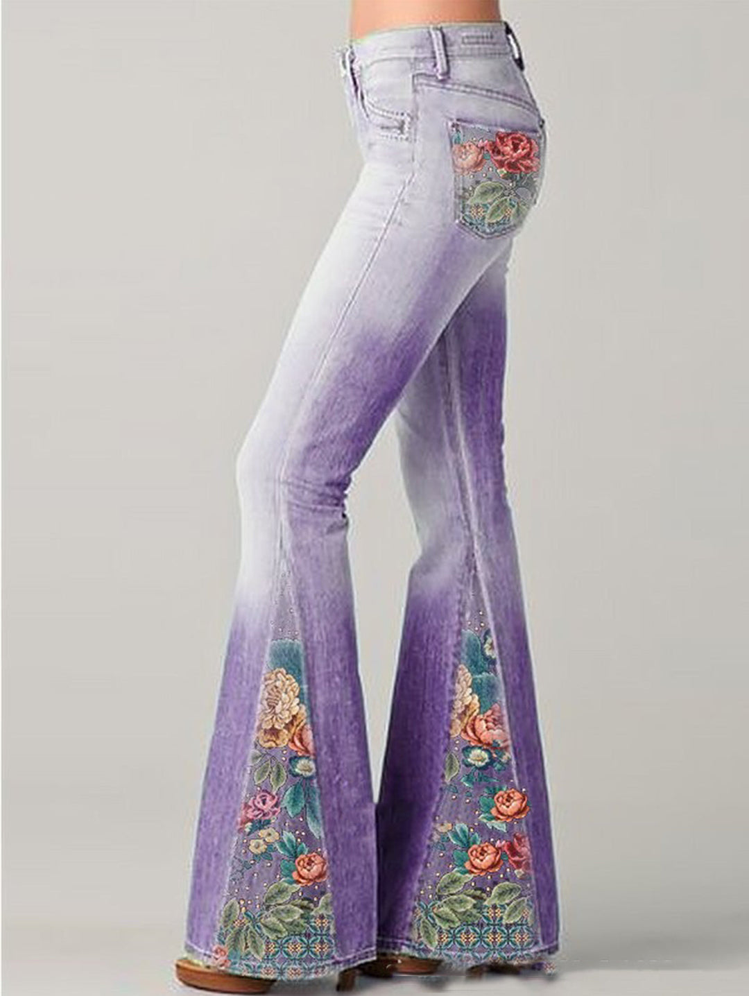 Anouk | Women's Jeans Embroidered Flare Boho Denim