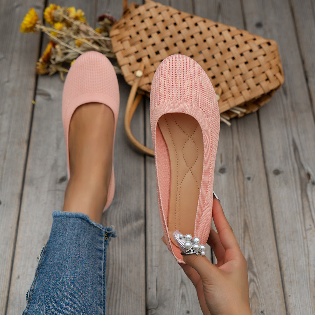 Elara | Knit Slip-On Ballet Flats