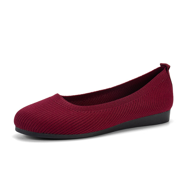 Piper | Ribbed Knit Round Toe Slip-On Orthopedic Flats
