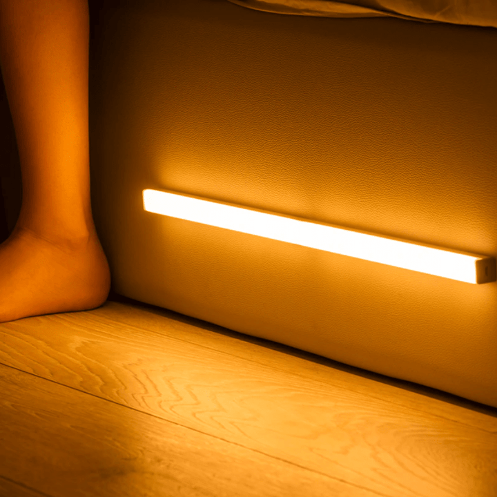 LED Motion Sensor Light Bar – Wireless Under Cabinet &amp; Closet Light, Night Light, Warm or Cool White, USB, 8–20 in