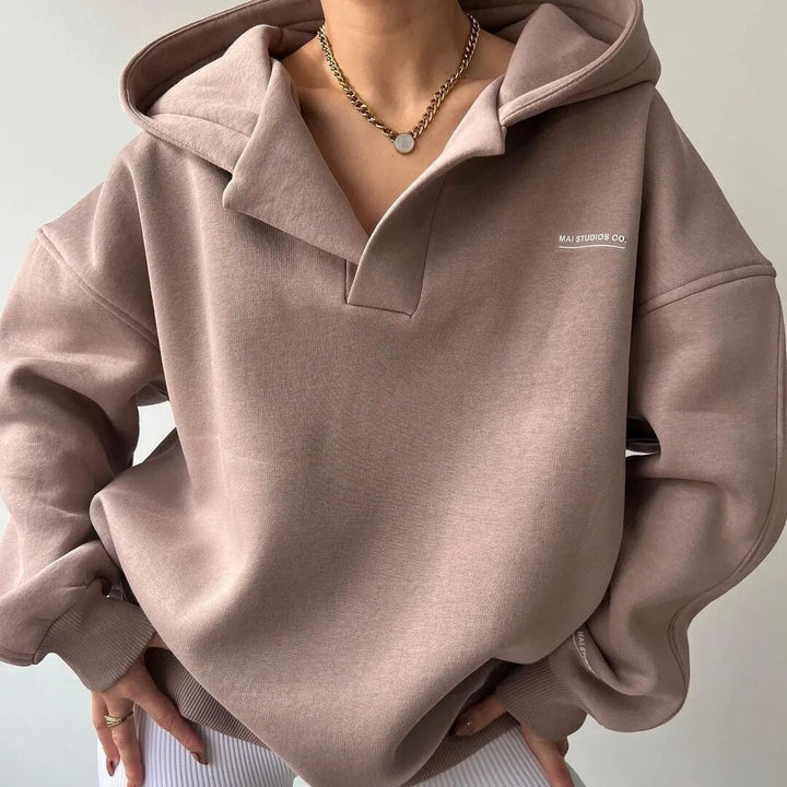 Solvei | Women's Oversized Cotton Hoodie – Relaxed Long Sleeve Design
