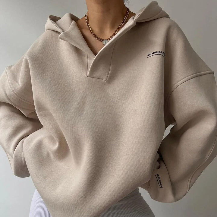 Solvei | Women's Oversized Cotton Hoodie – Relaxed Long Sleeve Design