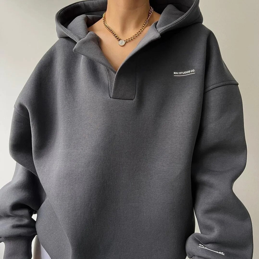 Solvei | Women's Oversized Cotton Hoodie – Relaxed Long Sleeve Design