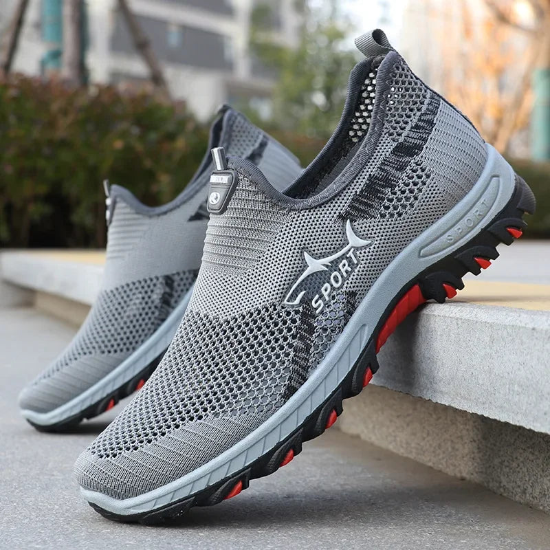 Mens Trainers Athletic Slip-On Breathable Mesh 3