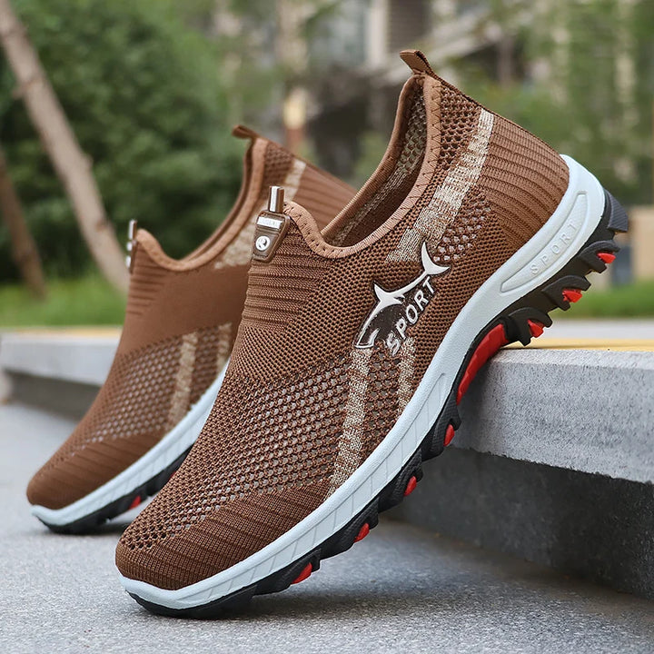 Mens Trainers Athletic Slip-On Breathable Mesh 4
