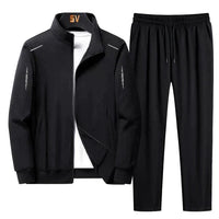 Men's Athletic Zip Jacket Tracksuit Set Lightweight Fabric