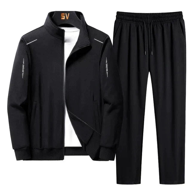 Men's Athletic Zip Jacket Tracksuit Set Lightweight Fabric 0