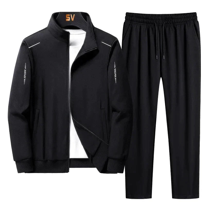Men's Athletic Zip Jacket Tracksuit Set Lightweight Fabric 3