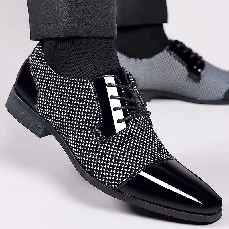 Men's Oxford Shoes Patent Cap Toe Dress Shoes Synthetic 4