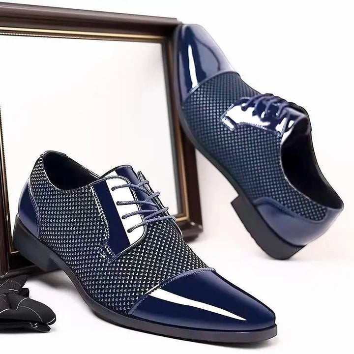 Men's Oxford Shoes Patent Cap Toe Dress Shoes Synthetic 5