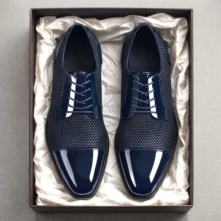 Men's Oxford Shoes Patent Cap Toe Dress Shoes Synthetic 6