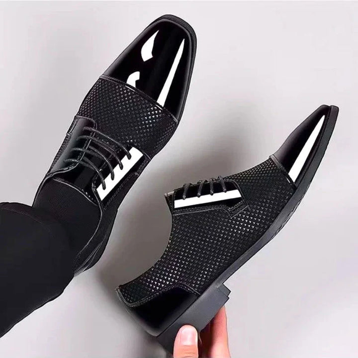 Men's Oxford Shoes Patent Cap Toe Dress Shoes Synthetic 8