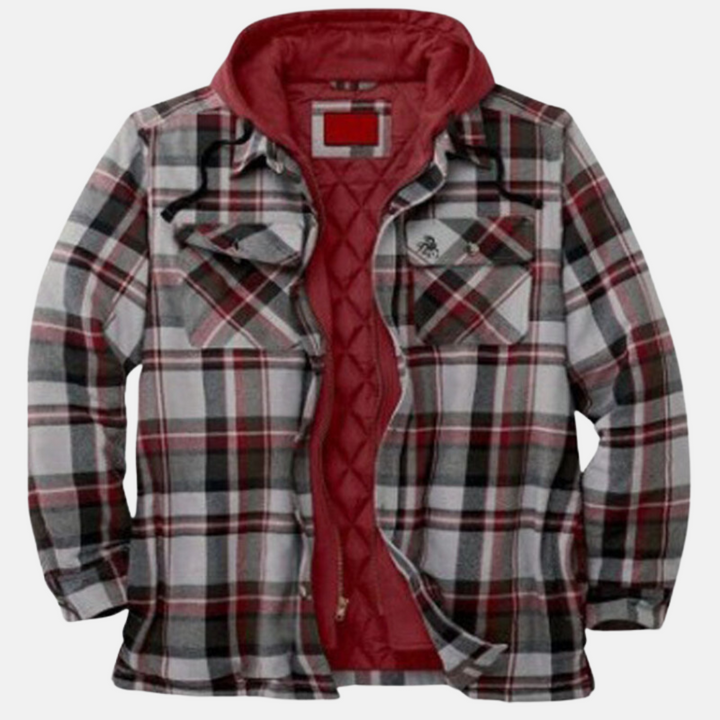 Men's Casual Checked Button Jacket Warm Winter Coat 1
