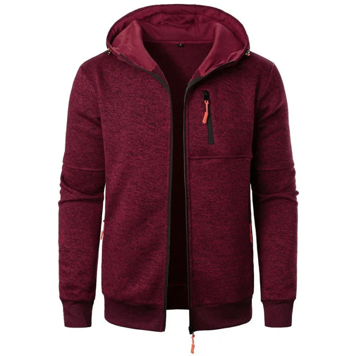 Men's Casual Full-Zip Fleece Jacket Athletic Fit Soft Fleece 0