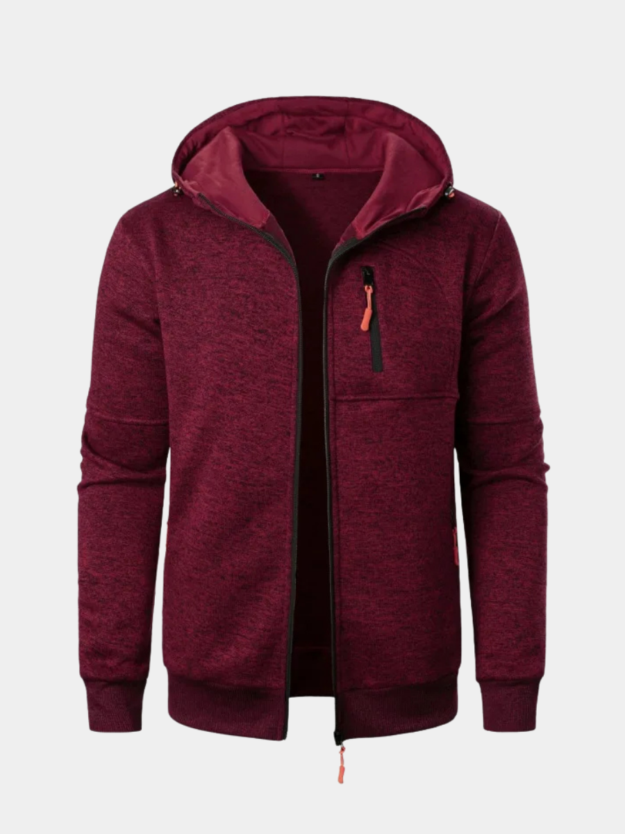 Men's Casual Full-Zip Fleece Jacket Athletic Fit Soft Fleece 1