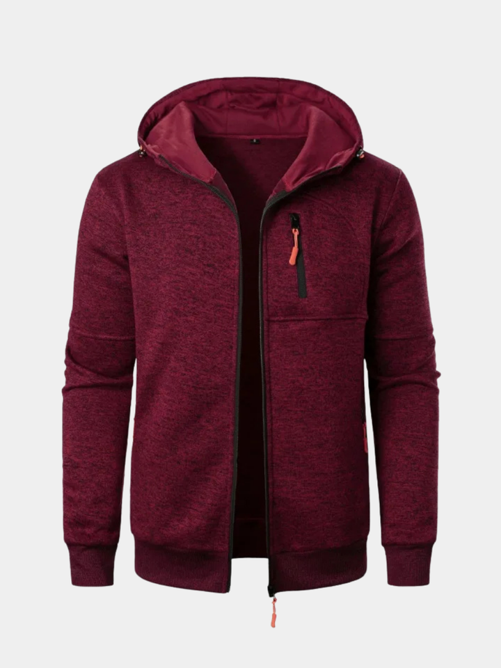 Men's Casual Full-Zip Fleece Jacket Athletic Fit Soft Fleece 1