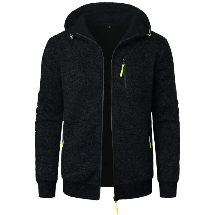 Men's Casual Full-Zip Fleece Jacket Athletic Fit Soft Fleece 2