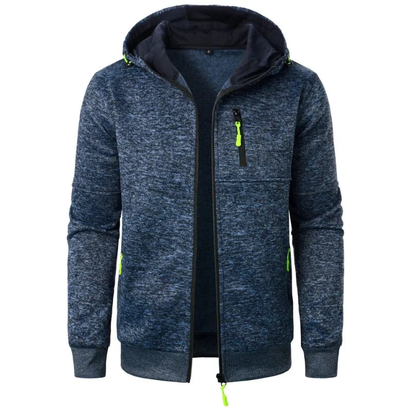 Men's Casual Full-Zip Fleece Jacket Athletic Fit Soft Fleece 3