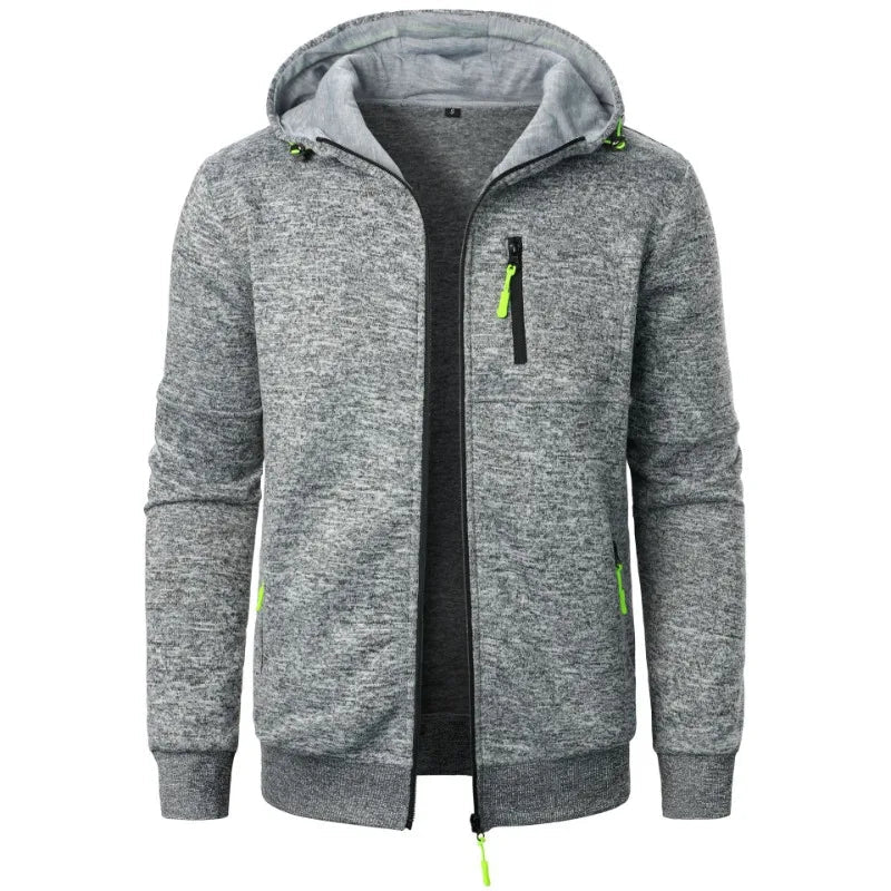 Men's Casual Full-Zip Fleece Jacket Athletic Fit Soft Fleece 4