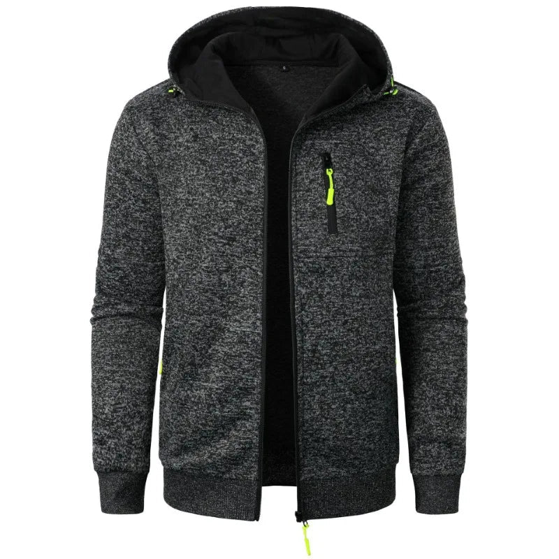 Men's Casual Full-Zip Fleece Jacket Athletic Fit Soft Fleece 5