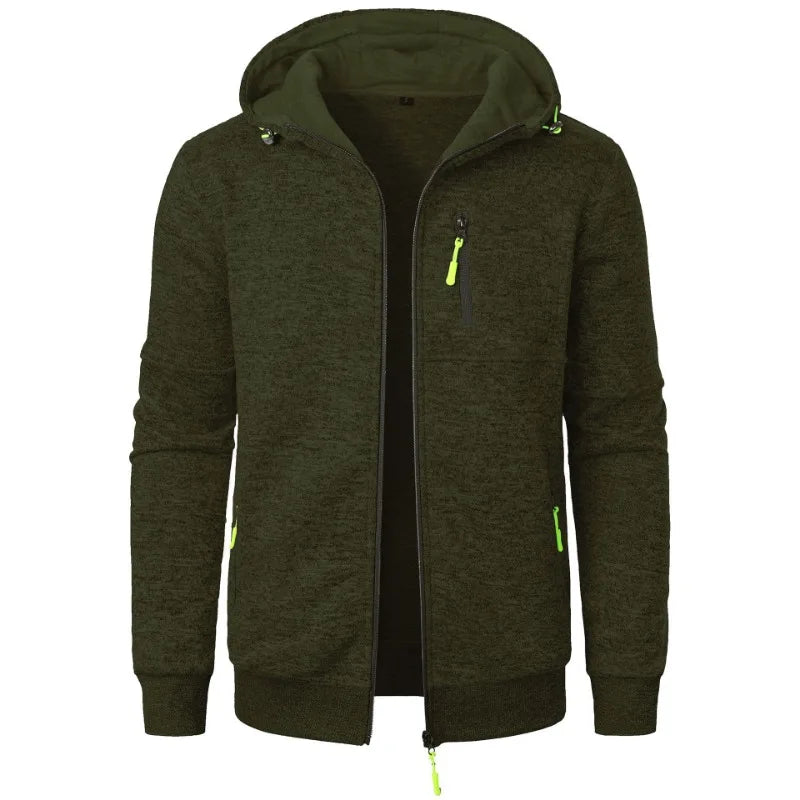 Men's Casual Full-Zip Fleece Jacket Athletic Fit Soft Fleece 7