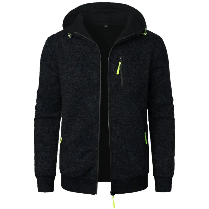 Men's Casual Full-Zip Fleece Jacket Athletic Fit Soft Fleece 8
