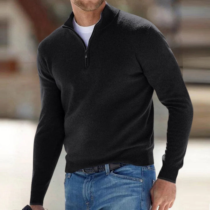 Mens Half Zip Jumper Knit Pullover Lightweight Layering 0