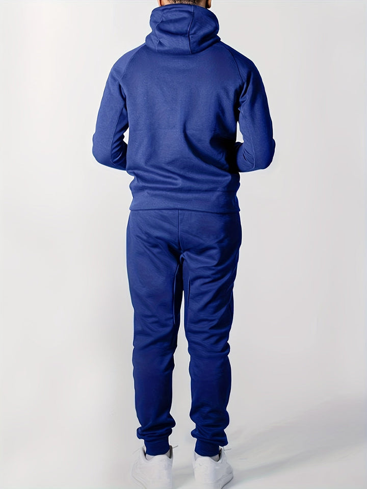 Men's Casual Hooded Tracksuit Set Lightweight Polyester 5
