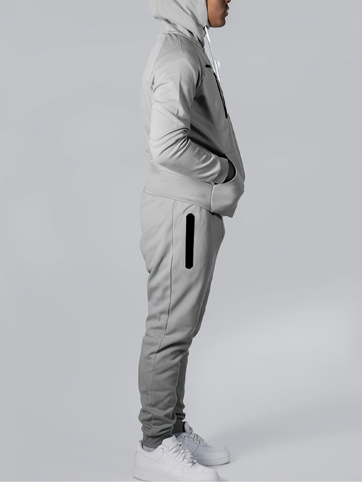 Men's Casual Hooded Tracksuit Set Lightweight Polyester 6