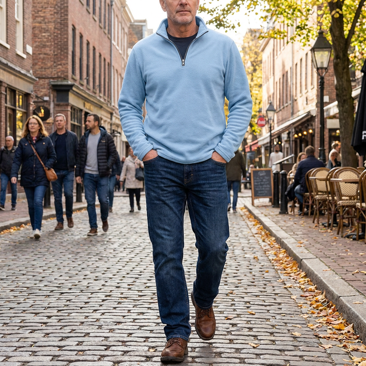 Men's Casual Lightweight Round Neck Sweater Cotton 2