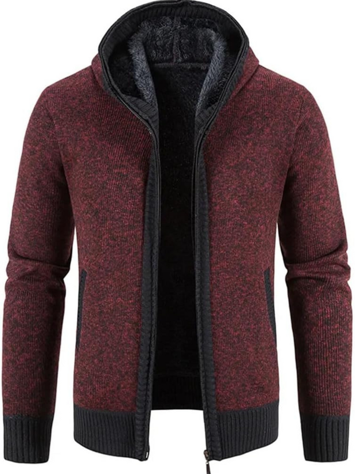 Men's Casual Striped Hooded Winter Jacket Insulated Fabric 9