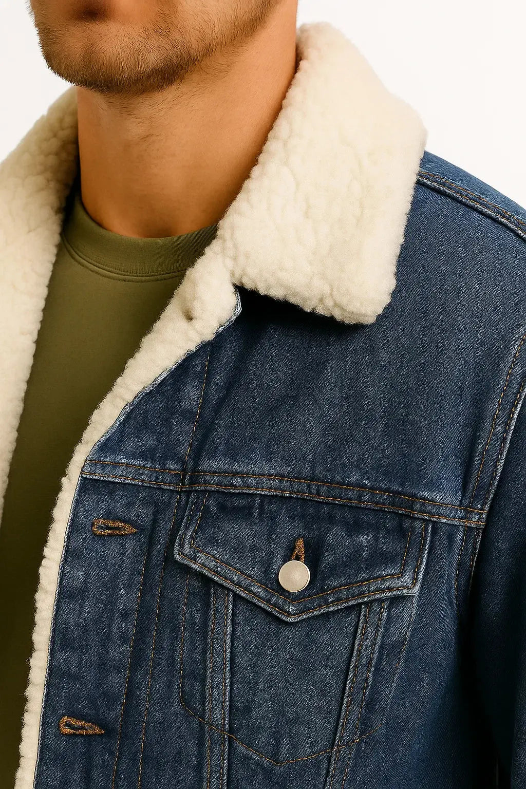 Men's Casual Thick Fleece Loose Fit Jacket for Winter Wear 1