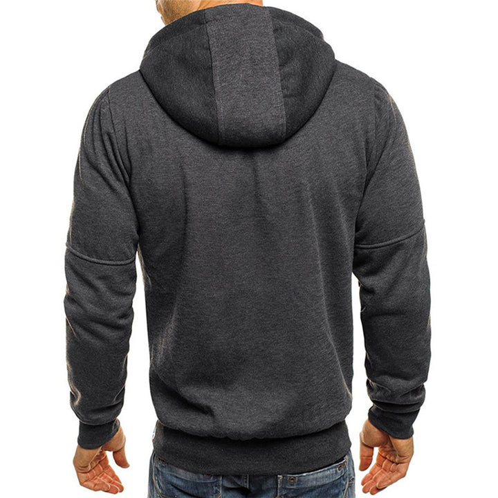Men's Casual Zip-Up Hoodie Relaxed Fit Cotton Blend 5