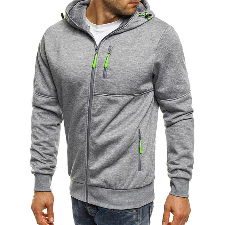Men's Casual Zip-Up Hoodie Relaxed Fit Cotton Blend 6