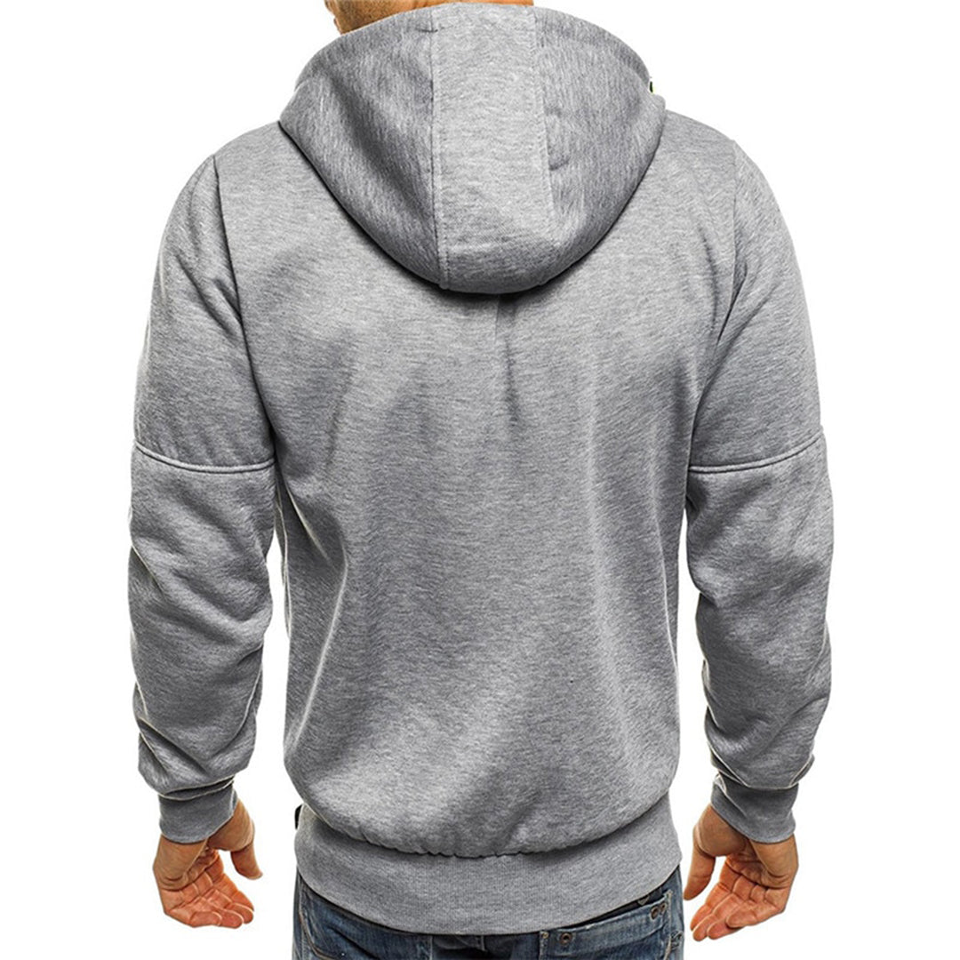 Men's Casual Zip-Up Hoodie Relaxed Fit Cotton Blend 7