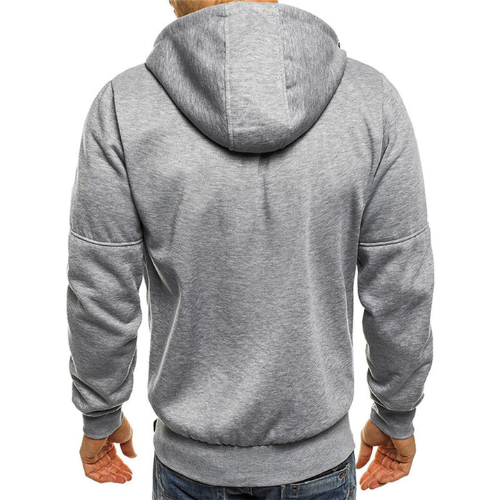 Men's Casual Zip-Up Hoodie Relaxed Fit Cotton Blend 7