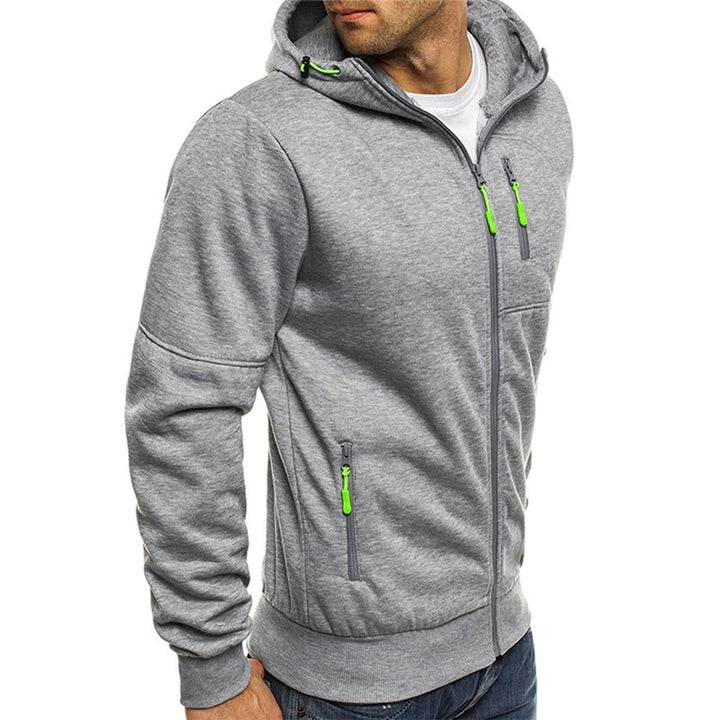 Men's Casual Zip-Up Hoodie Relaxed Fit Cotton Blend 8