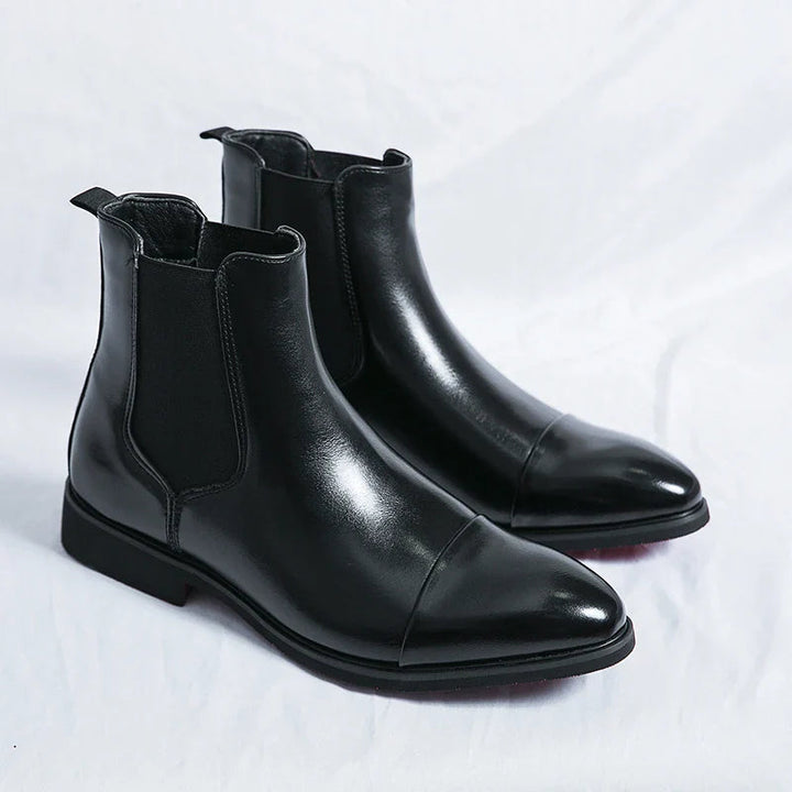 Men's Classic Cap-Toe Chelsea Boots Leather for Casual Wear 4