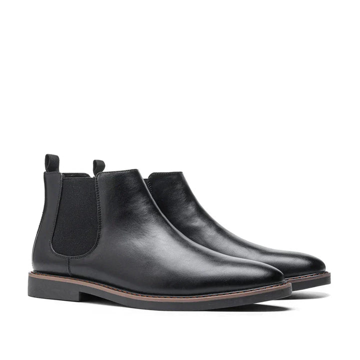 Men's Classic Chelsea Ankle Boots Slip-On Leather 8