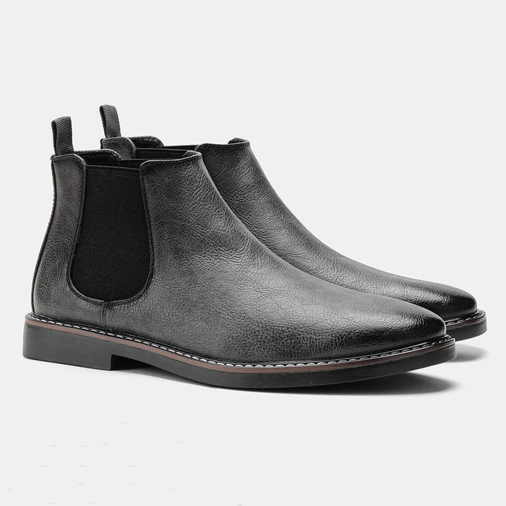 Men's Classic Chelsea Ankle Boots Slip-On Leather 9