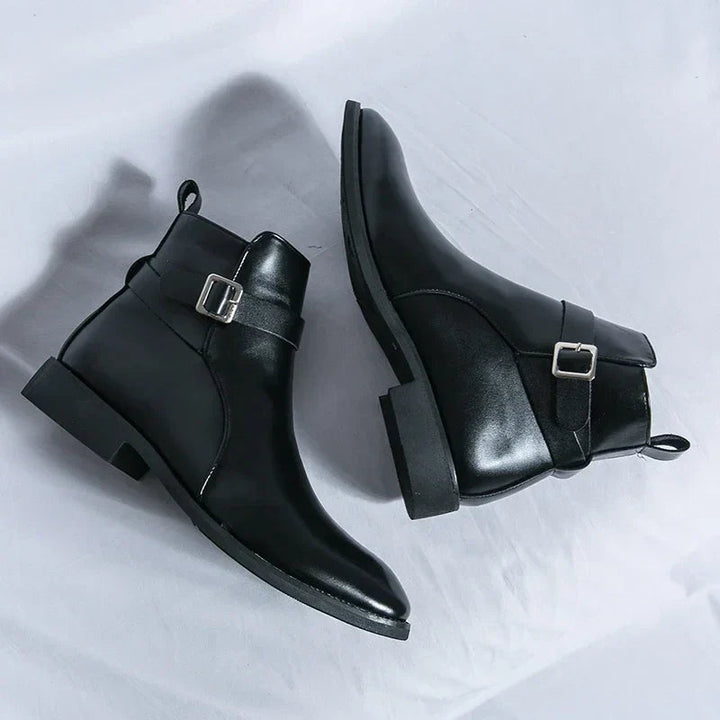 Men's Classic Chelsea Boots Side Zipper Leather Footwear 9