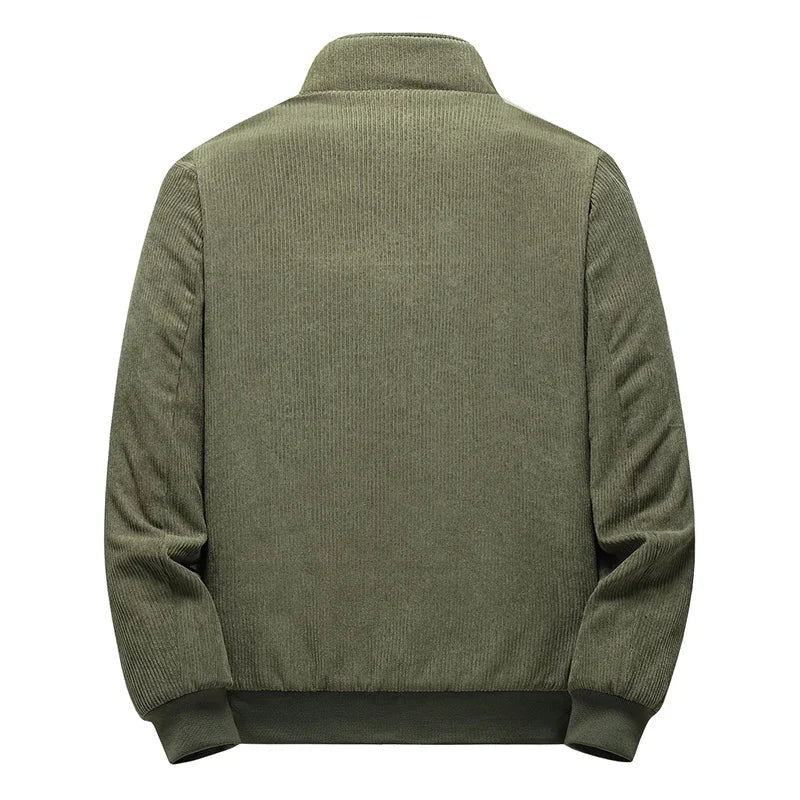 Men's Classic Corduroy Full-Zip Fleece Jacket Winter Coat 5