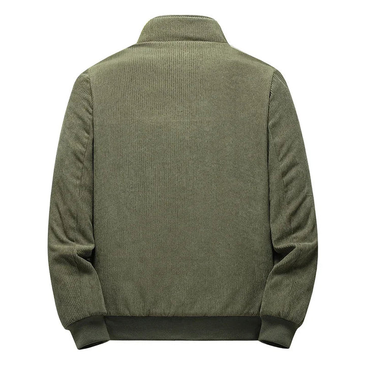 Men's Classic Corduroy Full-Zip Fleece Jacket Winter Coat 5