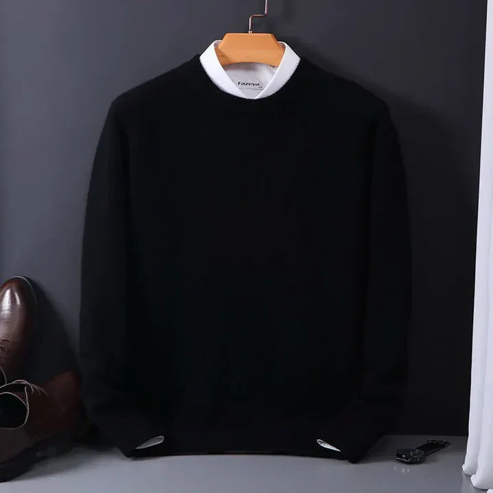 Men's Classic Crew Neck Soft Knit Sweater Wool 0