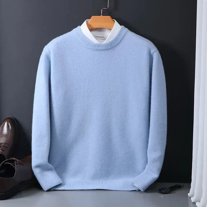 Men's Classic Crew Neck Soft Knit Sweater Wool 1