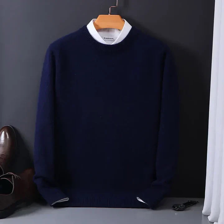 Men's Classic Crew Neck Soft Knit Sweater Wool 2